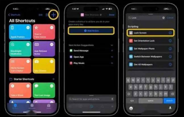 贵港苹果14锁屏维修店分享iPhone14升级iOS16.4后如何创建锁屏快捷方式 